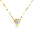 Yellow.Sterling Silver / 18 / Heart Shape