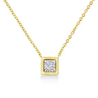 Yellow.Sterling Silver / 18 / Square Shape