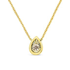 Yellow.Sterling Silver / 18 / Pear Shape