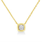 Yellow.Sterling Silver / 18 / Cushion Shape