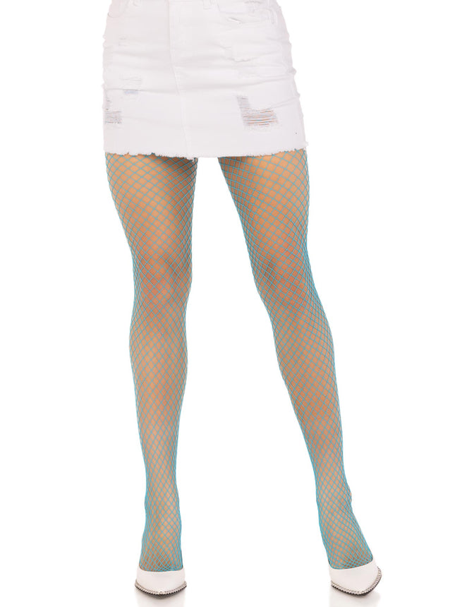Spandex Industrial Net Tights - Neon Blue - O/S