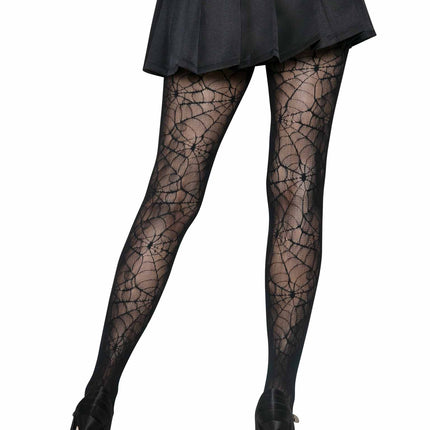 Spiderweb Lace Tights - Black - O/S