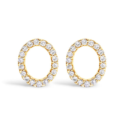 10K White Gold 1/10 Cttw Diamond Initial â€œAâ€ Stud Earring