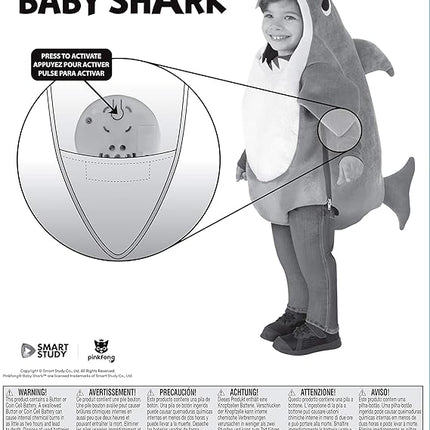 Kid's Daddy Shark Costume with Sound Chip