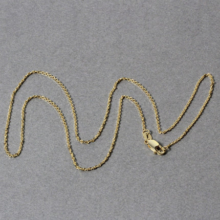 14k Yellow Gold Diamond Cut Cable Link Chain 1.1mm