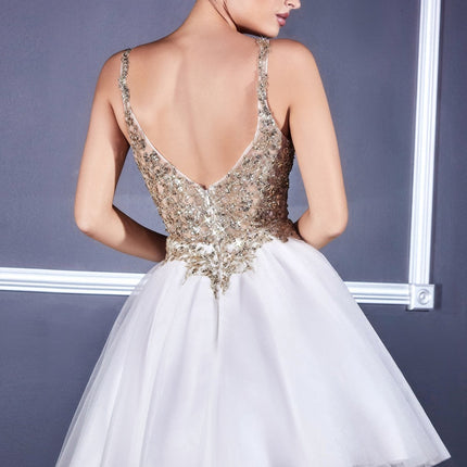 Cinderella Divine 9239 Short Poofy Layered A-Line Gown Tulle Skirt