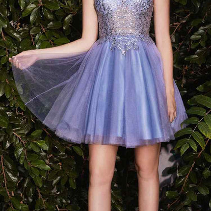 Cinderella Divine 9239 Short Poofy Layered A-Line Gown Tulle Skirt