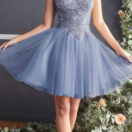 Cinderella Divine 9239 Short Poofy Layered A-Line Gown Tulle Skirt