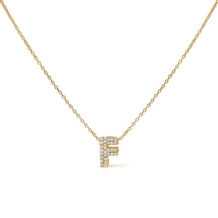 10K White Gold Diamond Accent "A" Initial Bubble Pendant Necklace