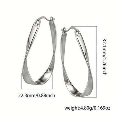 925 Silver Hypoallergenic Elegant Retro Style Earrings