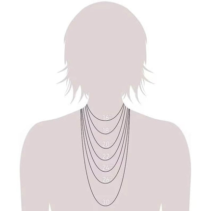925 Solid Italian Silver Round Box Necklace