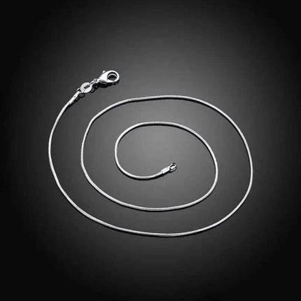 925 Sterling Silver 1mm Necklace Chain