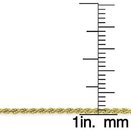 .925 Sterling Silver 1.5MM Diamond Cut Rope Chain Necklace
