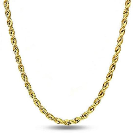 .925 Sterling Silver 1.5MM Diamond Cut Rope Chain Necklace