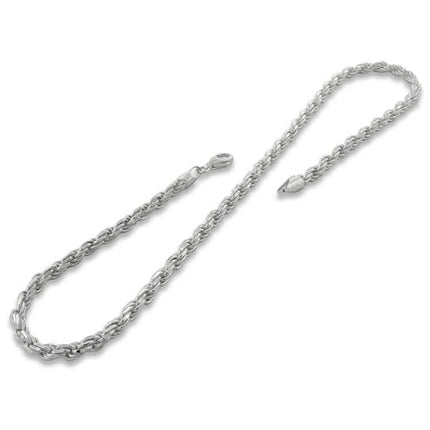 925 Sterling Silver 1.5mm Diamond Cut Rope Chain