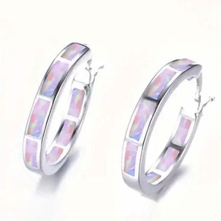 925 Sterling Silver Circular Hoop Earrings