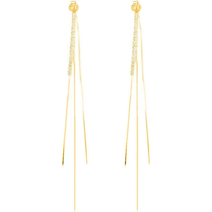 925 Sterling Silver Dangle Chain Tassel Earrings