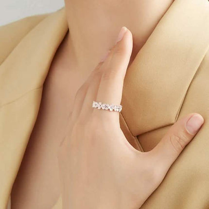 925 Sterling Silver Women Ring Romantic Plum Ring