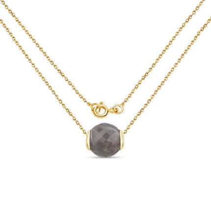 16.79 Carat Genuine Grey Moonstone .925 Sterling Silver Pendant