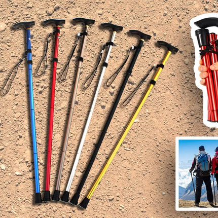 Portable Aluminum Folding Walking Travel Stick Cane
