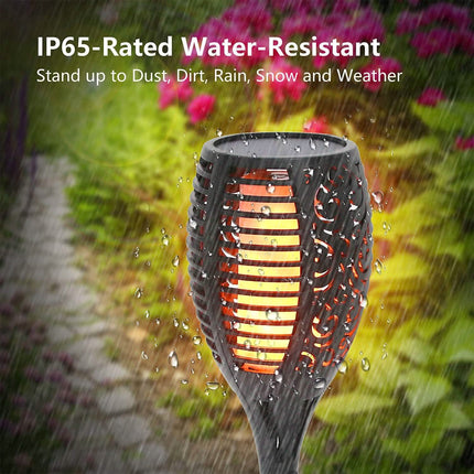 96 LEDs Solar Flame Torch Light