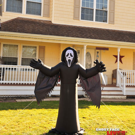 6 FT Ghost Face Lawn Light Up Inflatable
