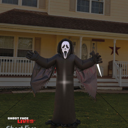 6 FT Ghost Face Lawn Light Up Inflatable
