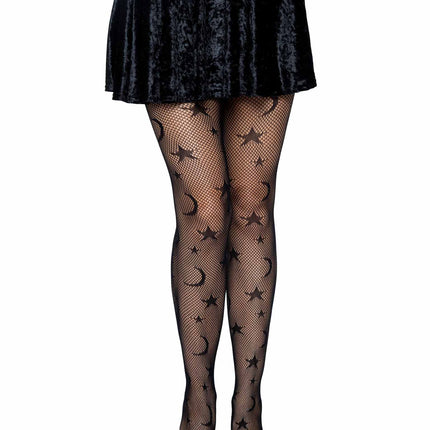 Celestial Net Tights - Black - O/S
