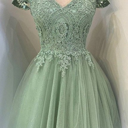 CLEARANCE - Eureka 9833 Short A-Line Off Shoulder Glitter Mesh Dress (Size M)