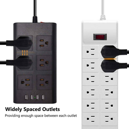 9.8ft USB Power Strip Surge Protector