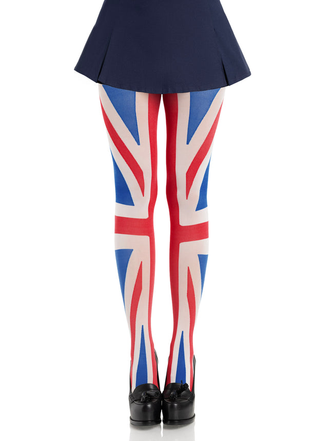 Union Jack Opaque Tights - Multicolor - O/S