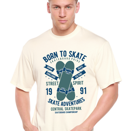 Born To Skate Men's Bamboo Viscose/Organic Cotton Short Sleeve Graphic T-Shirt