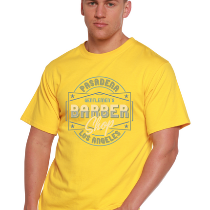Gentlement's Barber Shop Men's Bamboo Viscose/Organic Cotton Short Sleeve Graphic T-Shirt