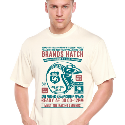 Brands Hatch Men's Bamboo Viscose/Organic Cotton Short Sleeve Graphic T-Shirt
