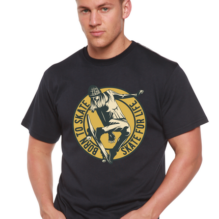Skate For Life Men's Bamboo Viscose/Organic Cotton Short Sleeve Graphic T-Shirt