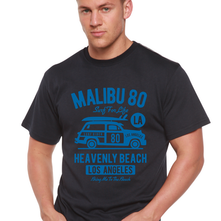 Malibu 80 Men's Bamboo Viscose/Organic Cotton Short Sleeve Graphic T-Shirt