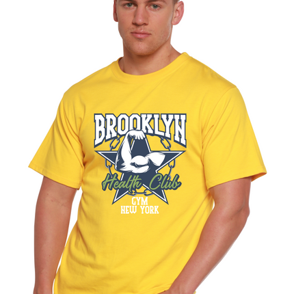 Brooklyn Health Club Men's Bamboo Viscose/Organic Cotton Short Sleeve Graphic T-Shirt
