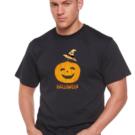 Halloween Pumpkin Unisex Bamboo Viscose/Organic Cotton Short Sleeve Graphic T-Shirt