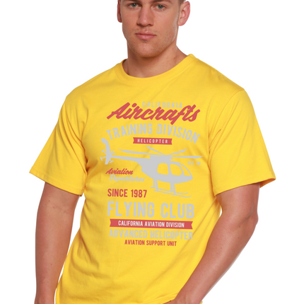 California Aircraft Men's Bamboo Viscose/Organic Cotton Short Sleeve Graphic T-Shirt