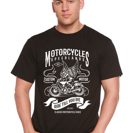 Motorcycles Men's Bamboo Viscose/Organic Cotton Short Sleeve Graphic T-Shirt