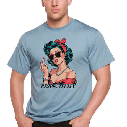 Respectfully Middle Finger Unisex Bamboo/Cotton Graphic T-Shirt