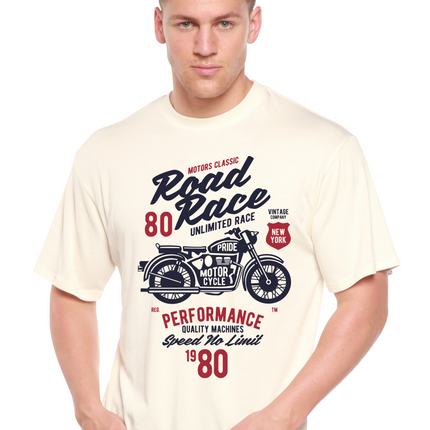 Road Race Motorcycles Spun Bamboo® Men's Bamboo Viscose/Organic Cotton Short Sleeve Graphic T-Shirt