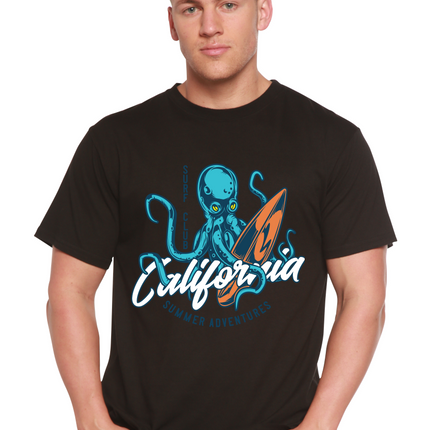 California Summer Adventures Men's Bamboo Viscose/Organic Cotton Short Sleeve Graphic T-Shirt