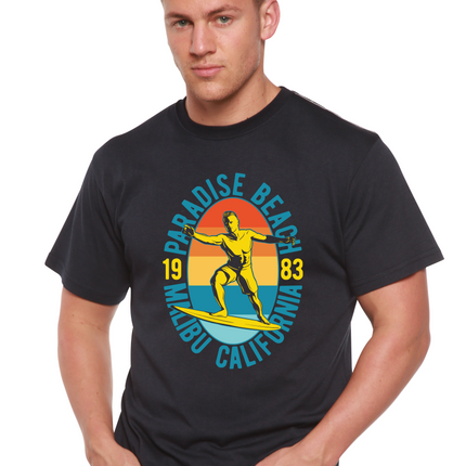 Paradise Beach 1983 Men's Bamboo Viscose/Organic Cotton Short Sleeve Graphic T-Shirt