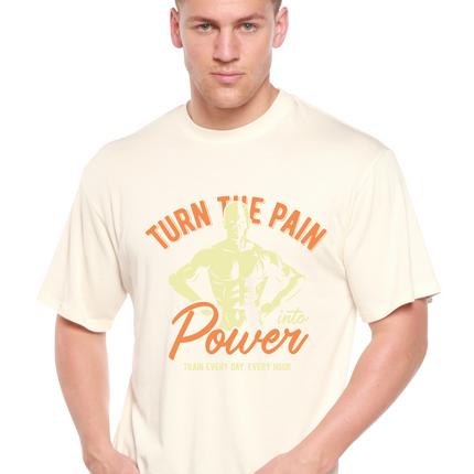 Turn The Pain Men's Bamboo Viscose/Organic Cotton Short Sleeve Graphic T-Shirt