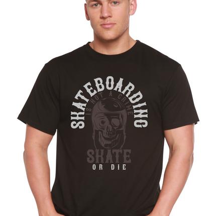 Skate Boarding Men's Bamboo Viscose/Organic Cotton Short Sleeve Graphic T-Shirt