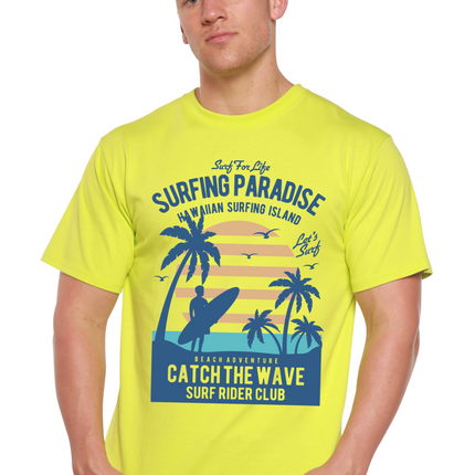 Surfing Paradis Spun Bamboo® Men's Bamboo Viscose/Organic Cotton Short Sleeve Graphic T-Shirt