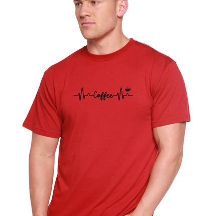 Heartbeat Coffee Unisex Bamboo/Cotton Graphic T-Shirt