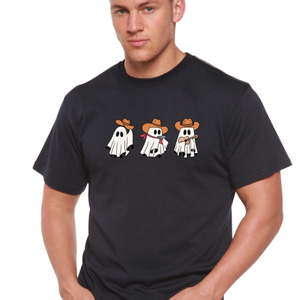 Cowboy Ghosts Unisex Bamboo Viscose/Organic Cotton Short Sleeve Graphic T-Shirt