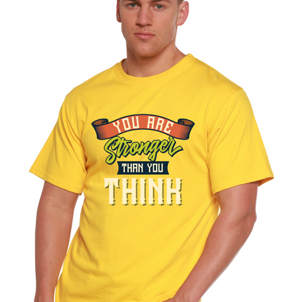 You Are Stronger Than You Think Men's Bamboo Viscose/Organic Cotton Short Sleeve Graphic T-Shirt